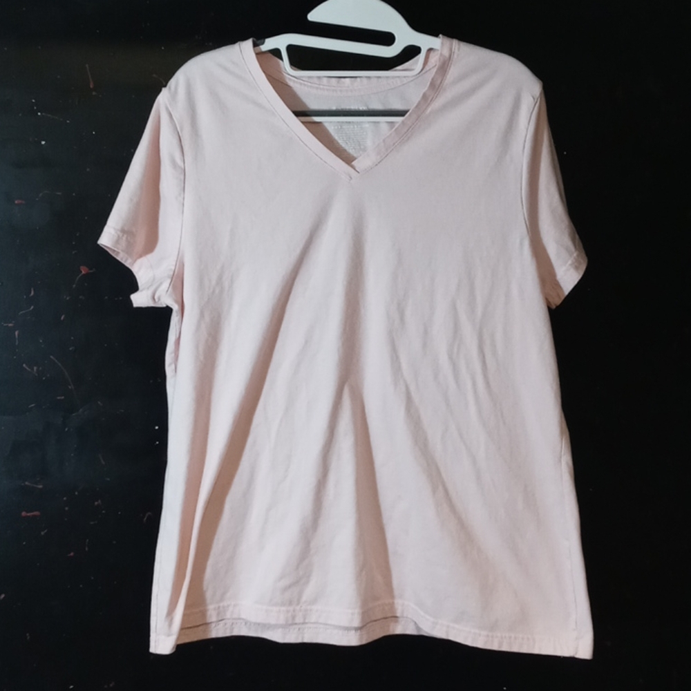Light pink vee neck tee